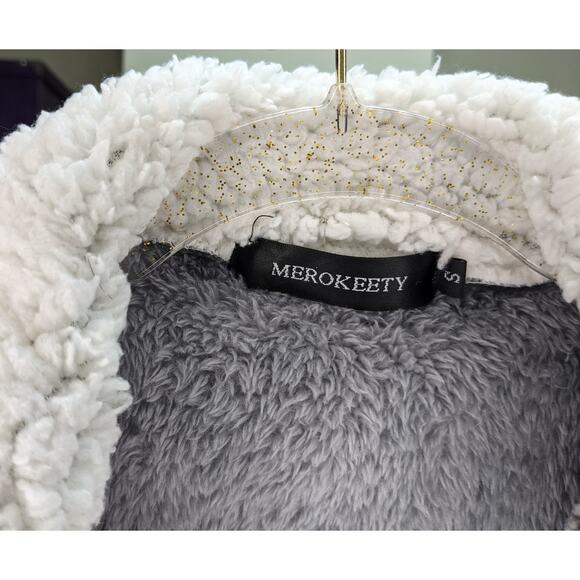 Merokeety Fuzzy Fleece Vest Size S - Picture 4 of 6